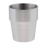 Max Double Wall Wine Cup Beer Mug Hot/Cold Beverage 260ml Silver A