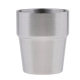Max Double Wall Wine Cup Beer Mug Hot/Cold Beverage 260ml Silver A