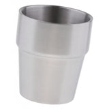 Max Double Wall Wine Cup Beer Mug Hot/Cold Beverage 260ml Silver A