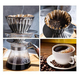Maxbell Pour Over Coffee Maker Brewer Pot Carafe and Aluminum Filter Set 4 Cups 17oz