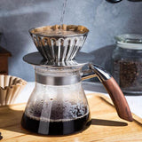 Maxbell Pour Over Coffee Maker Brewer Pot Carafe and Aluminum Filter Set 4 Cups 17oz