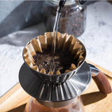 Maxbell Pour Over Coffee Maker Brewer Pot Carafe and Aluminum Filter Set 4 Cups 17oz