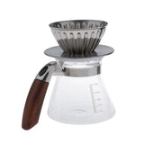 Maxbell Pour Over Coffee Maker Brewer Pot Carafe and Aluminum Filter Set 4 Cups 17oz
