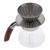 Maxbell Pour Over Coffee Maker Brewer Pot Carafe and Aluminum Filter Set 4 Cups 17oz