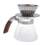 Maxbell Pour Over Coffee Maker Brewer Pot Carafe and Aluminum Filter Set 4 Cups 17oz