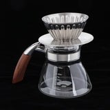 Maxbell Pour Over Coffee Maker Brewer Pot Carafe and Aluminum Filter Set 4 Cups 17oz