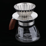 Maxbell Pour Over Coffee Maker Brewer Pot Carafe and Aluminum Filter Set 4 Cups 17oz