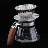 Maxbell Pour Over Coffee Maker Brewer Pot Carafe and Aluminum Filter Set 4 Cups 17oz