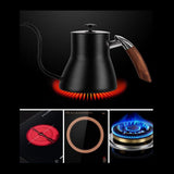 Maxbell 800ml Stainless Steel Long Spout Gooseneck Spout Drip Coffee Pot Black