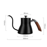 Maxbell 800ml Stainless Steel Long Spout Gooseneck Spout Drip Coffee Pot Black