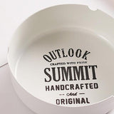 Maxbell Iron Cigarette Ashtray Smoker Cigar Ash Container Bar Supplies White 12cm - Aladdin Shoppers