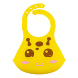 Maxbell Baby Bibs Silicone Comfortable Soft Toddlers Feeding Bibs Button Yellow - Aladdin Shoppers