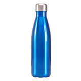 Maxbell 500ML Double-Walled Insulated Bottle Stainless Sports Travel Drinking Water Light Transparent Blue