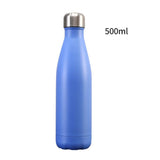 Maxbell 500ML Double-Walled Insulated Bottle Stainless Sports Travel Drinking Water Matt Moroccan Blue
