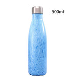Maxbell 500ML Double-Walled Insulated Bottle Stainless Sports Travel Drinking Water Blue Water Drop