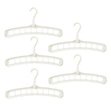 Maxbell 5 Pcs Clothes Coat Hanger Wardrobe Space Save Organizer Multifunction White - Aladdin Shoppers