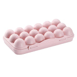 Max Stackable 12 Egg/18 Egg Holder Freezer Fridge Food Container Organizer Tray Pink 18 Egg