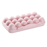 Max Stackable 12 Egg/18 Egg Holder Freezer Fridge Food Container Organizer Tray Pink 18 Egg