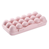 Max Stackable 12 Egg/18 Egg Holder Freezer Fridge Food Container Organizer Tray Pink 18 Egg