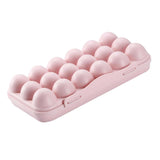 Max Stackable 12 Egg/18 Egg Holder Freezer Fridge Food Container Organizer Tray Pink 18 Egg