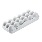 Max Stackable 12 Egg/18 Egg Holder Freezer Fridge Food Container Organizer Tray Gray 18 Egg