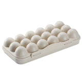 Max Stackable 12 Egg/18 Egg Holder Freezer Fridge Food Container Organizer Tray Khaki 18 Egg