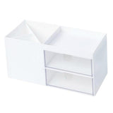 Maxbell Multifunctional Household Office Supplies 2 Drawers Desktop Organizer White - Aladdin Shoppers