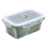 Max Collapsible Silicone Bowl Cup Lunch Box for Outdoor Travel 350ml Rectangle