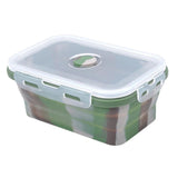 Max Collapsible Silicone Bowl Cup Lunch Box for Outdoor Travel 350ml Rectangle