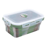 Max Collapsible Silicone Bowl Cup Lunch Box for Outdoor Travel 350ml Rectangle