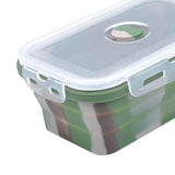 Max Collapsible Silicone Bowl Cup Lunch Box for Outdoor Travel 350ml Rectangle