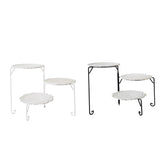 Max Folding Cake Stand Dessert Display Service Plate White Rack with White Plate