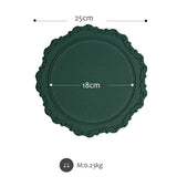 Max Morandi Resin Coaster Plate Cafe Afternoon Tea Wedding Dessert Serving Green