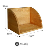 Max Desktop Wooden Storage Rack Bookshelf for Home Office Reddish Brown