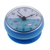 Bathroom Wall Suction Clock Waterproof Time Display Home Decor Gift Blue