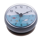 Bathroom Wall Suction Clock Waterproof Time Display Home Decor Gift Gray