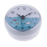 Bathroom Wall Suction Clock Waterproof Time Display Home Decor Gift White