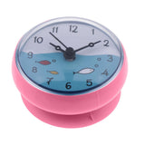 Bathroom Wall Suction Clock Waterproof Time Display Home Decor Gift Pink