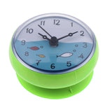 Bathroom Wall Suction Clock Waterproof Time Display Home Decor Gift Green