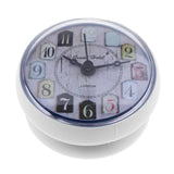 Max Mini Wall Clock Suction Cup Water Resistant for Bathroom Kitchen White