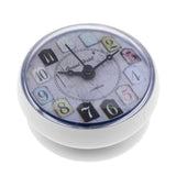Max Mini Wall Clock Suction Cup Water Resistant for Bathroom Kitchen White