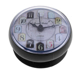 Max Mini Wall Clock Suction Cup Water Resistant for Bathroom Kitchen Black