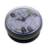 Max Mini Wall Clock Suction Cup Water Resistant for Bathroom Kitchen Black