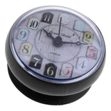 Max Mini Wall Clock Suction Cup Water Resistant for Bathroom Kitchen Black