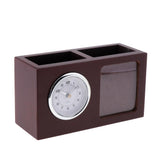 Max Tabletop Alarm Clock with Pen Holder Home Office Tabletop Organizer Coffee