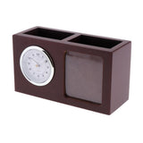 Max Tabletop Alarm Clock with Pen Holder Home Office Tabletop Organizer Coffee