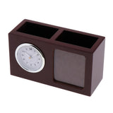 Max Tabletop Alarm Clock with Pen Holder Home Office Tabletop Organizer Coffee