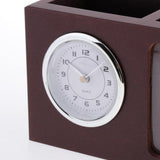 Max Tabletop Alarm Clock with Pen Holder Home Office Tabletop Organizer Coffee