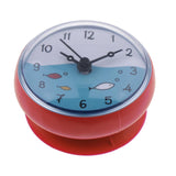 Bathroom Wall Suction Clock Waterproof Time Display Home Decor Gift Red