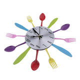 Max Creative Cutlery Spoon Fork Wall Clock For Living Room Bedroom Decor Gifts